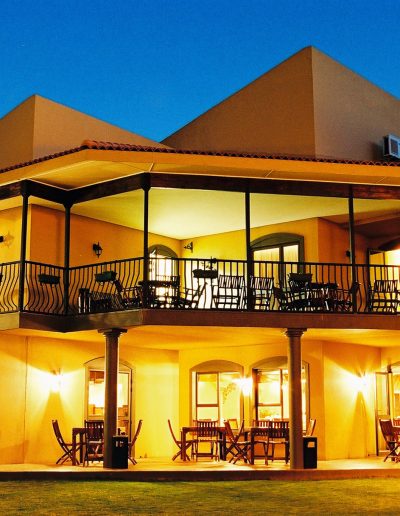 accommodation, conferencing and functions yellow night front house